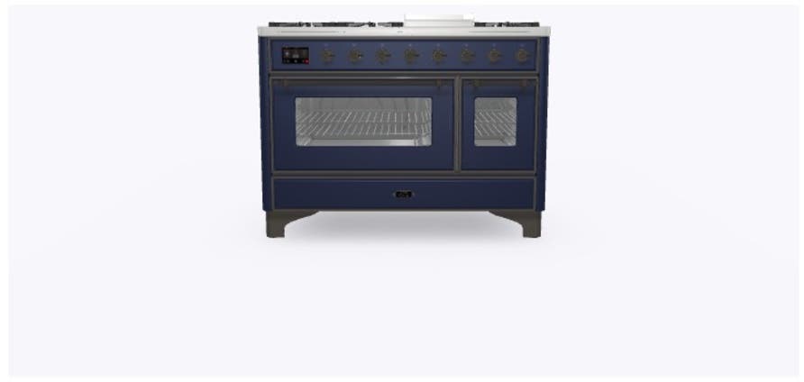 Ilve UM12FDNS3MBBLP Liquid Propane In Midnight Blue W/ Bronze Trim
