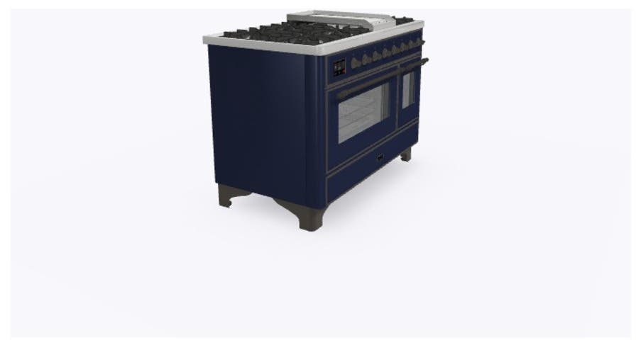 Ilve UM12FDNS3MBBLP Liquid Propane In Midnight Blue W/ Bronze Trim