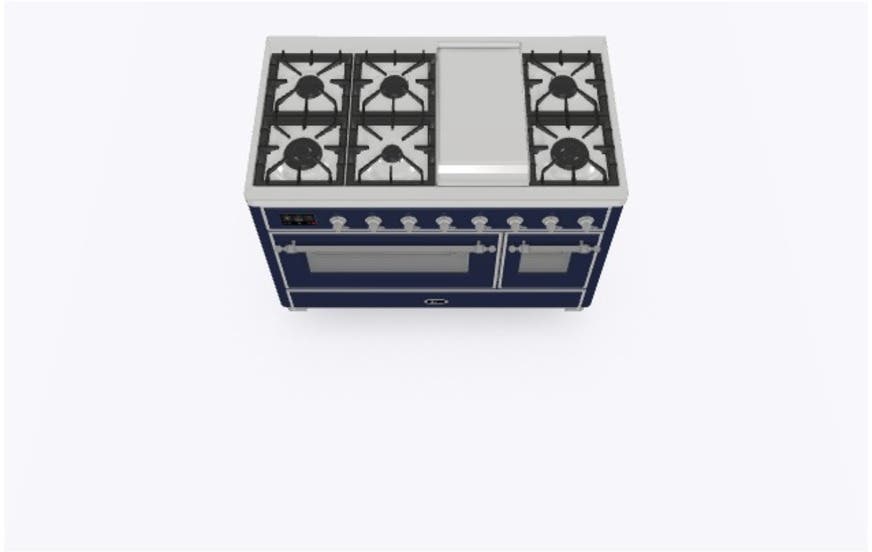 Ilve UM12FDNS3MBCLP Liquid Propane In Midnight Blue W/ Chrome Trim