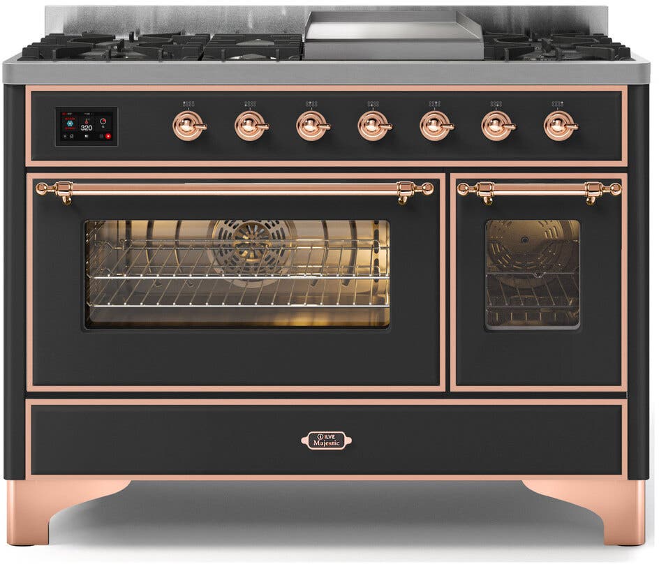 Ilve UM12FDNS3MGPLP Liquid Propane In Matte Graphite W/ Copper Trim