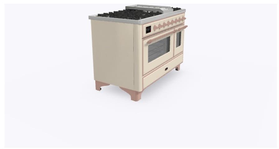 Ilve UM12FDNS3AWP Natural Gas In Antique White W/ Copper Trim