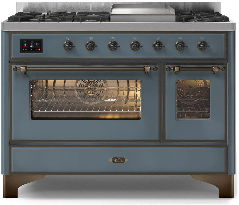 Ilve UM12FDNS3BGB Natural Gas In Blue Grey W/ Bronze Trim
