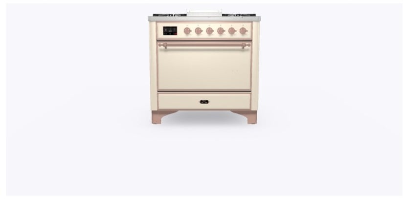 Ilve UM09FDQNS3AWPLP 36" Dual Fuel Freestanding Range w/ 6 Sealed Burne...