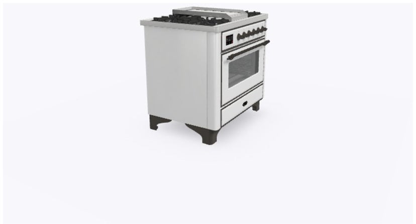 Ilve UM09FDNS3WHBLP 36" Dual Fuel Freestanding Range w/ 6 Sealed Burne...