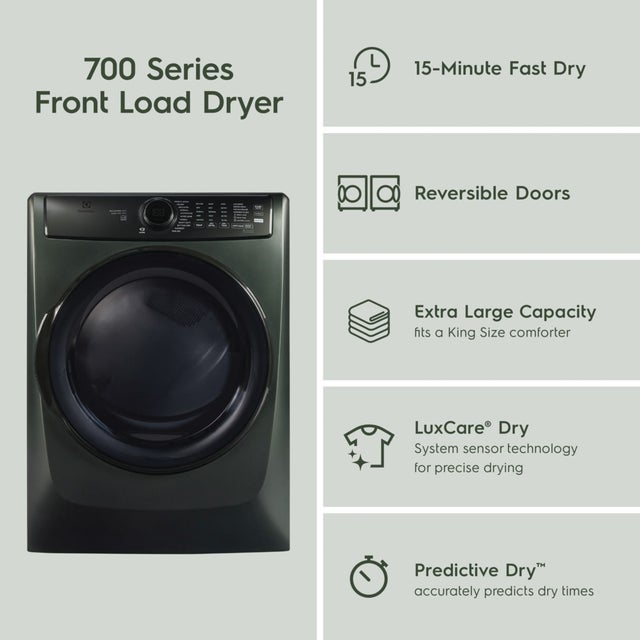 Electrolux ELFE7738AA 27 Inch Front Load Electric Dryer Freestanding: Al...