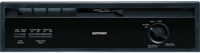 Hotpoint HDA3600DBB Full Console Dishwasher with 12 Place Settings, 5 ...
