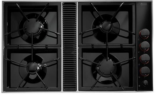 Jenn Air CVGX2423B 34" Double Gas Downdraft Cooktop with Sealed Burne...