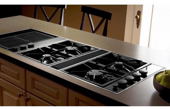 Jenn Air CVGX2423B 34" Double Gas Downdraft Cooktop with Sealed Burne...