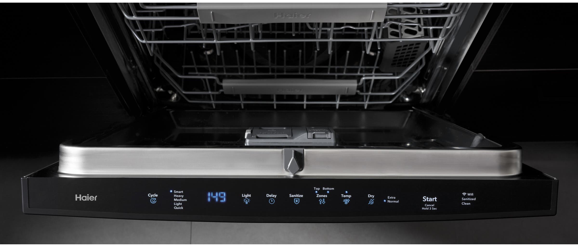 Haier QDP555SBNTS Black Stainless Steel, Fingerprint Resistant