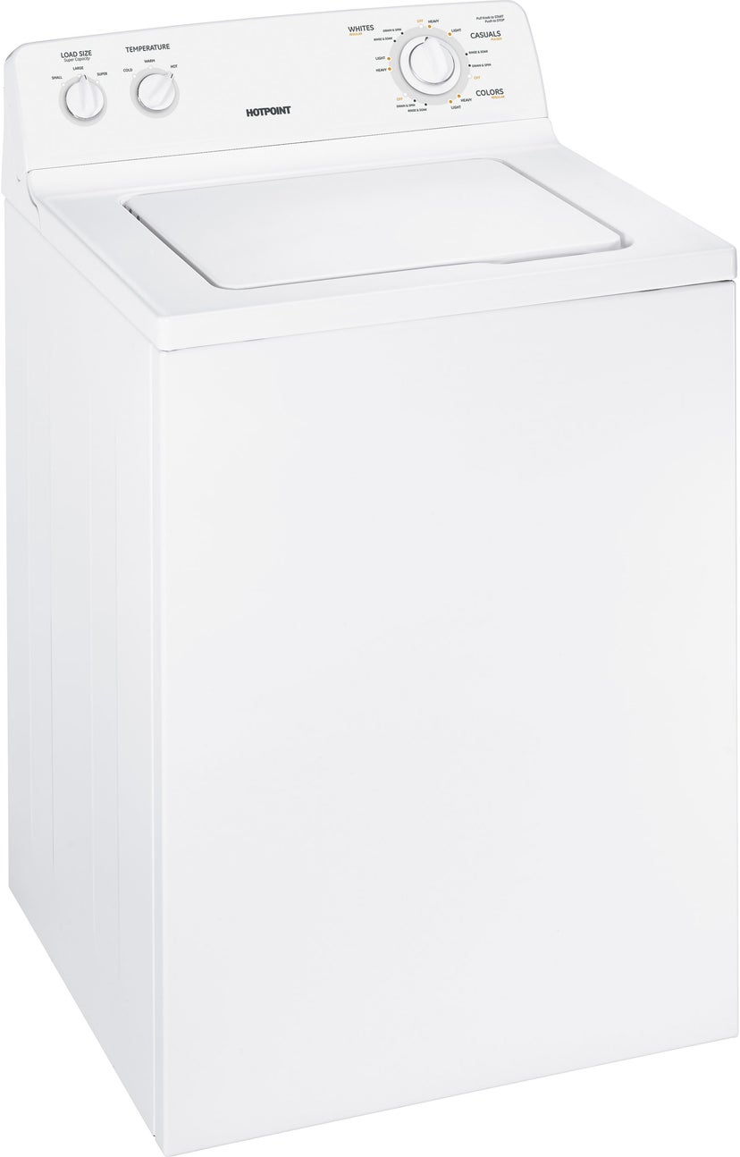 Hotpoint HTWP1000MWW 27" Top-Load Washer with 3.3 cu. ft. Capacity, 9 W...