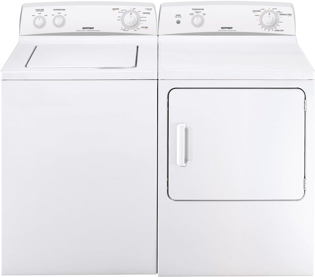 Hotpoint HTWP1000MWW 27" Top-Load Washer with 3.3 cu. ft. Capacity, 9 W...