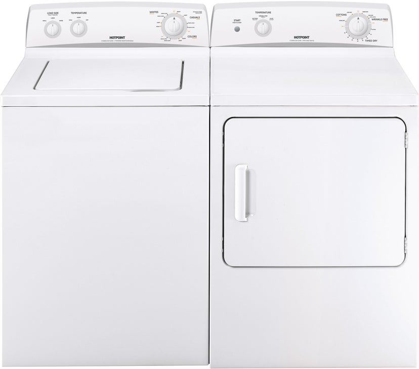 Hotpoint HTWP1000MWW 27" Top-Load Washer with 3.3 cu. ft. Capacity, 9 W...