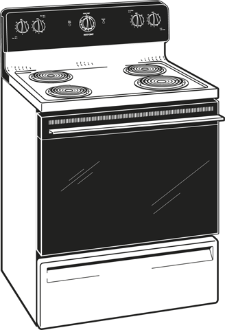 Hotpoint RB525DPCT 30" Freestanding Electric Range with 4 Coil Elemen...