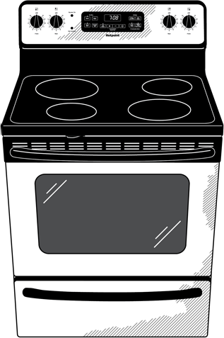 Hotpoint RB780RHSS 30 Inch Freestanding Electric Range