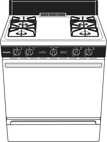Hotpoint RGB518PCHCT Hotpoint 30" Free-standing Gas Range: Bisque