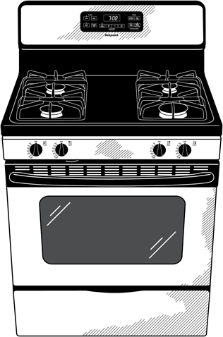 Hotpoint RGB780REHSS 30" Freestanding Gas Range