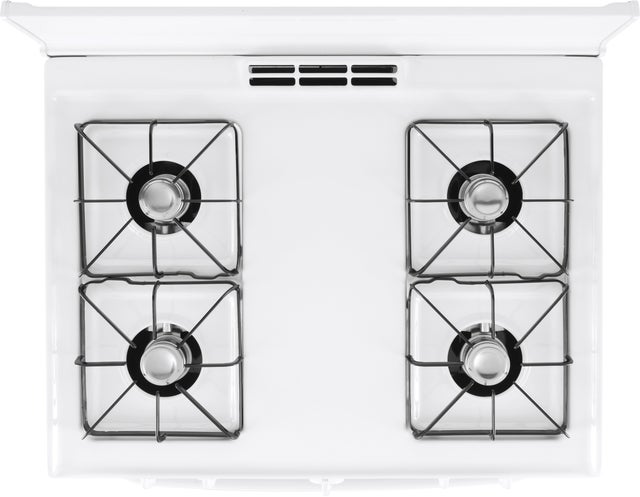 Hotpoint RGBS100DMWW 30 Inch Freestanding Gas Range with 4 Burners: Whi...