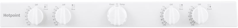 Hotpoint RGBS100DMWW 30 Inch Freestanding Gas Range with 4 Burners: Whi...