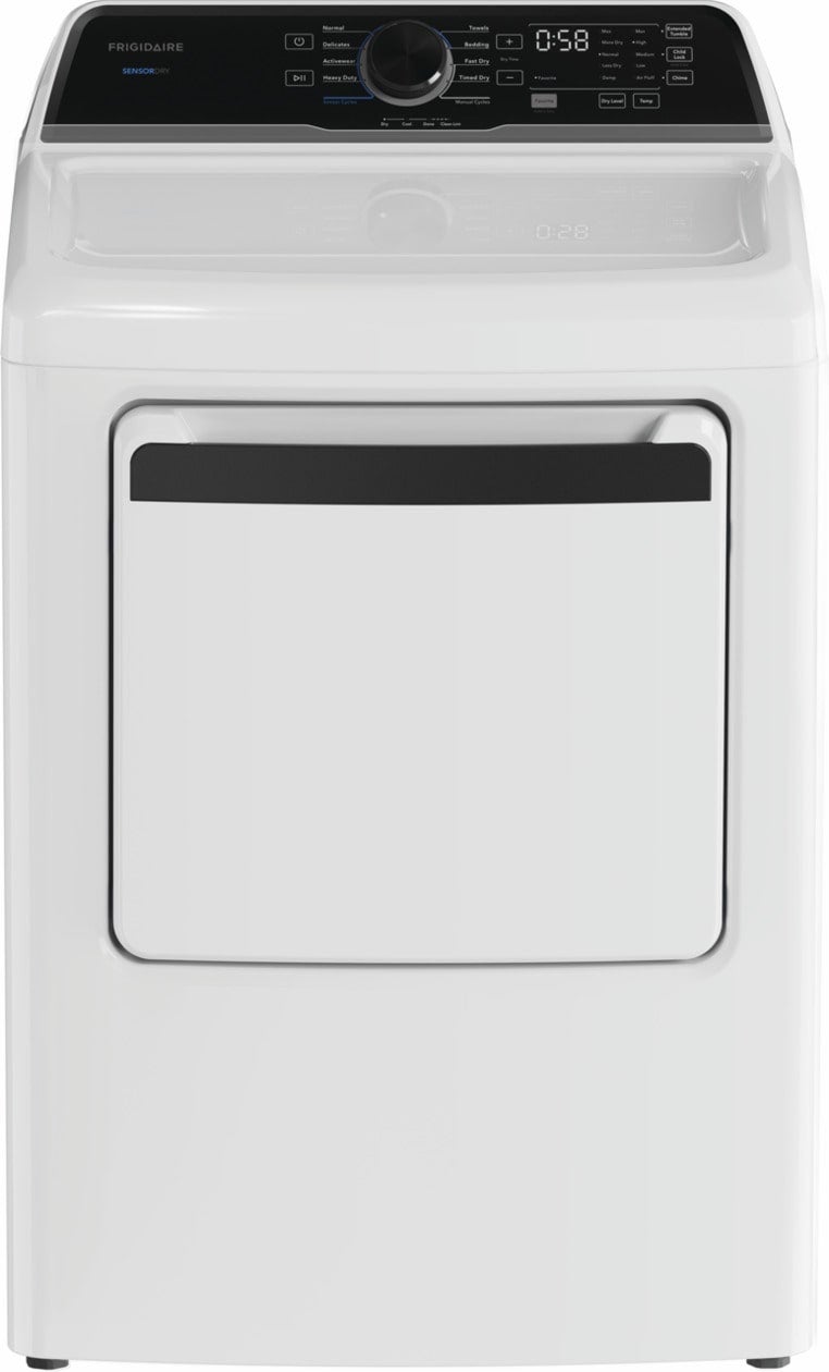 Frigidaire FLVE7523BW 27 Inch Electric Dryer With 7.0 Cu Ft Capacity, St...