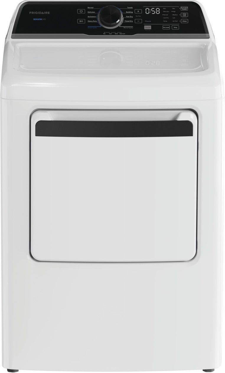 Frigidaire flvg7523bw 27 inch gas dryer white plesser s appliances