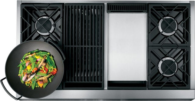 Monogram ZDP484NGPSS 48 Inch Pro-Style Freestanding Dual Fuel Range wit...