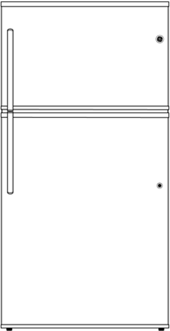 GE GIE21GTHWW 33 Inch, 21.1 Cu. Ft. Freestanding Top Freezer Ref...