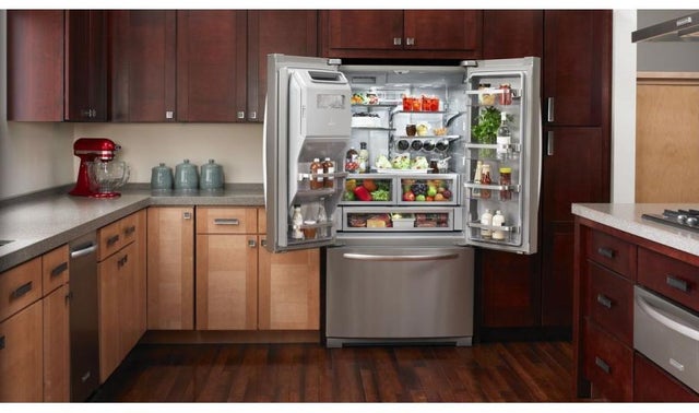 KitchenAid KFIV29PCMS 27 cu. ft. French Door Standard Depth Refrigerator...