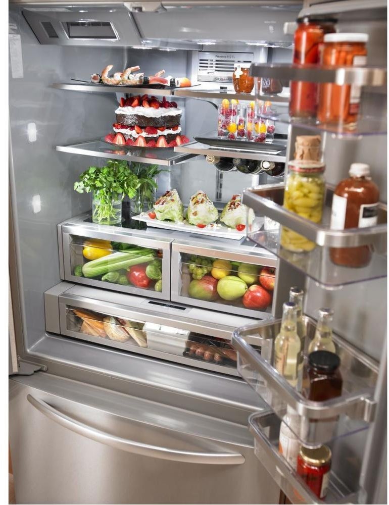 KitchenAid KFIV29PCMS 27 cu. ft. French Door Standard Depth Refrigerator...