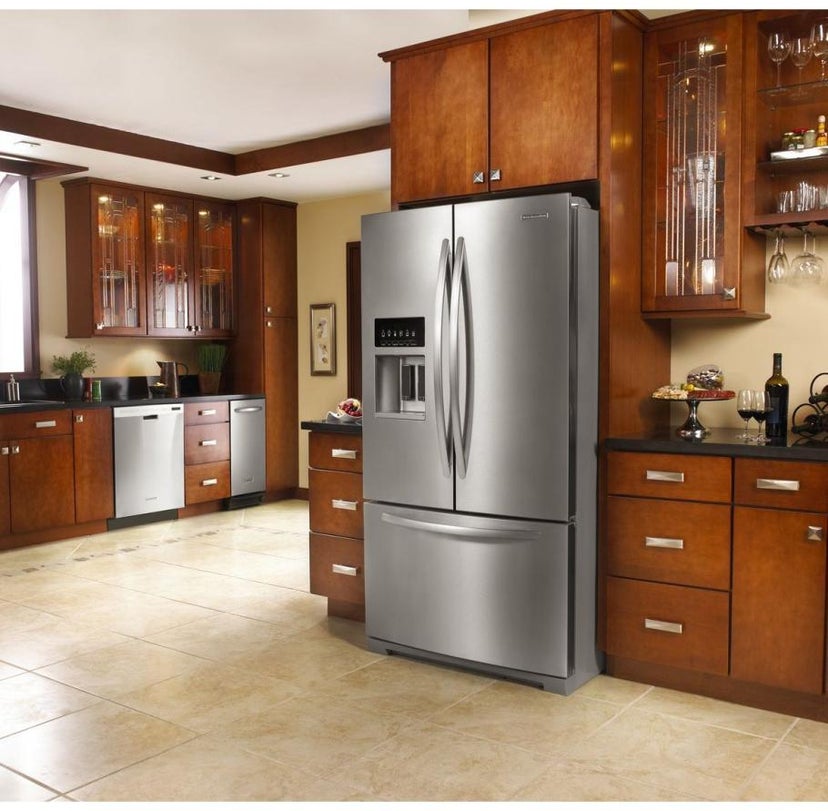 KitchenAid KFIV29PCMS 27 cu. ft. French Door Standard Depth Refrigerator...