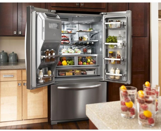 KitchenAid KFIV29PCMS 27 cu. ft. French Door Standard Depth Refrigerator...