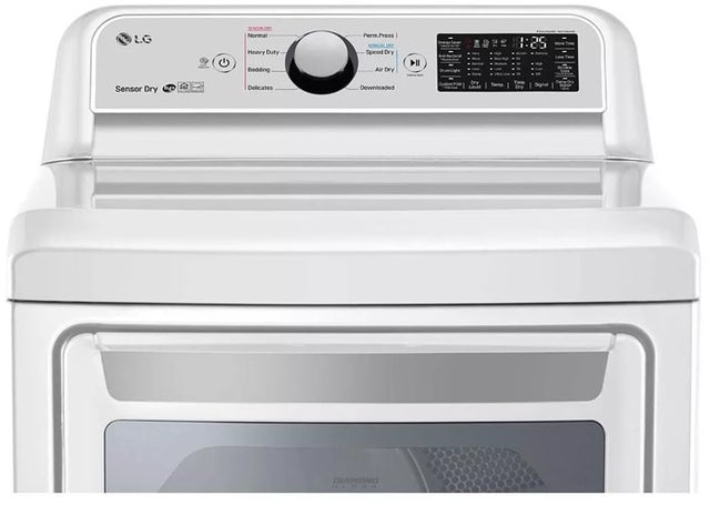 LG DLE7300WE 27 Inch Smart Electric Dryer with Sensor Dry Techn...