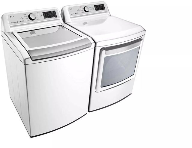 LG DLE7300WE 27 Inch Smart Electric Dryer with Sensor Dry Techn...