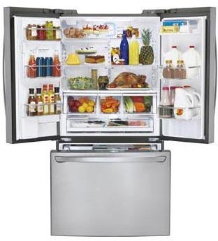 LG LFX25991ST 24.6 cu. ft. Counter-Depth French Door Refrigerato...