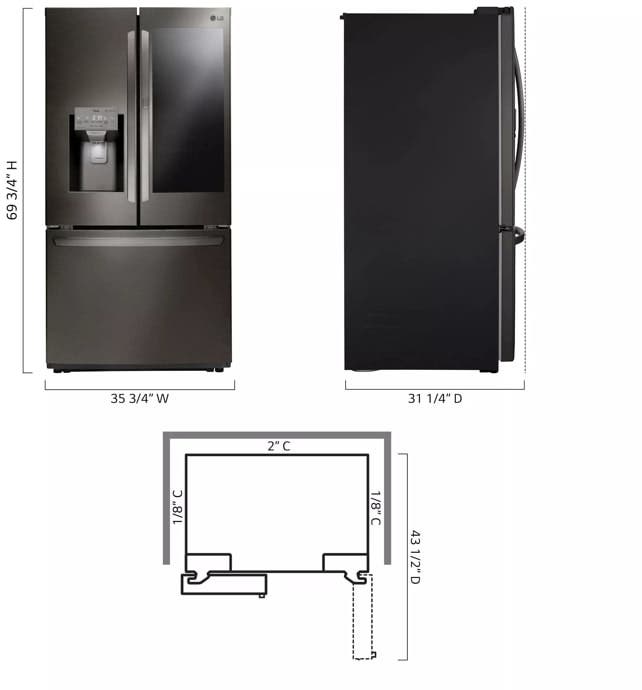 LG LFXC22596D Black Stainless Steel