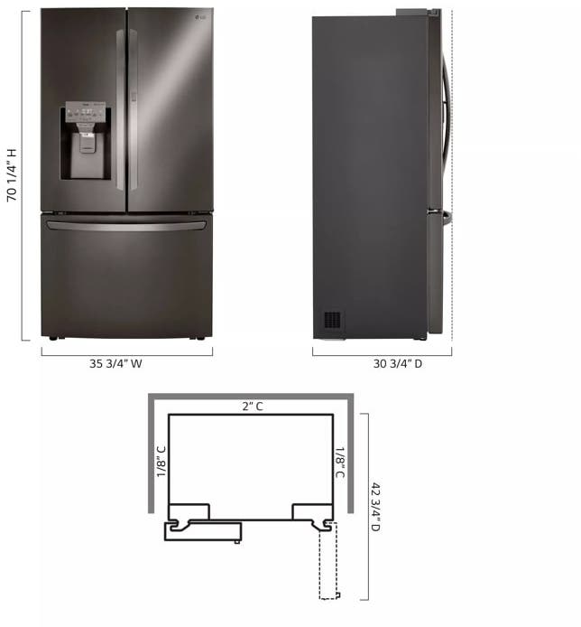 LG LRFDC2406D Black Stainless Steel