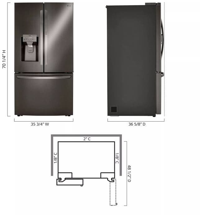 LG LRFDS3016D PrintProof Black Stainless Steel