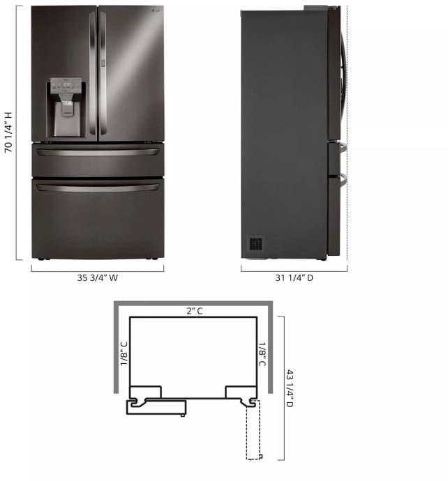 LG LRMDC2306D PrintProof Black Stainless Steel