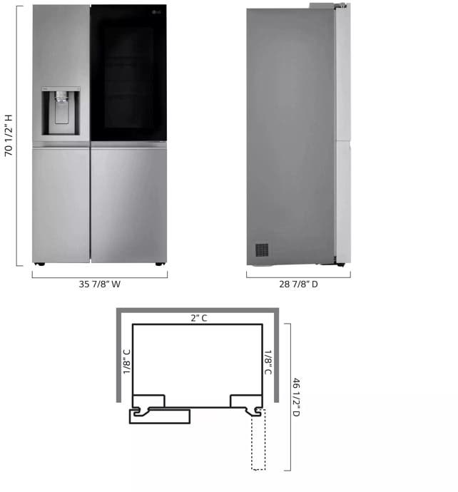 LG LRSOC2306S Printproof Stainless Steel