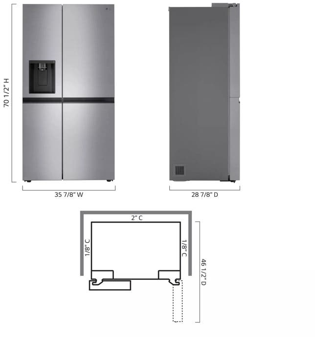 LG LRSXC2306V Platinum Silver