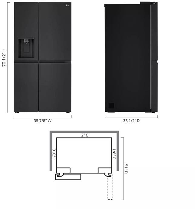 LG LRSXS2706B Black 
