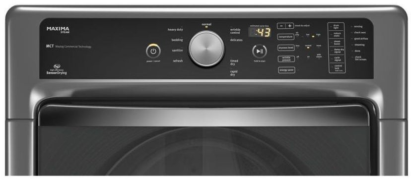 Maytag MED7100DC 27" Front-Load Electric Dryer with 7.4 cu. ft. Cap...
