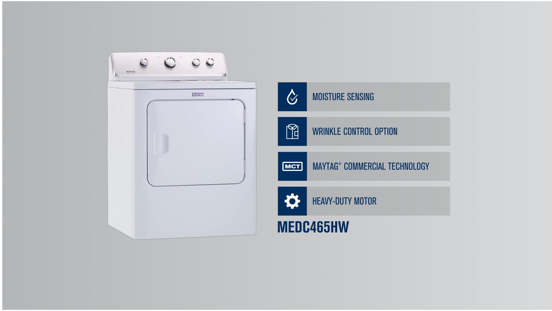 Maytag MEDC465HW White