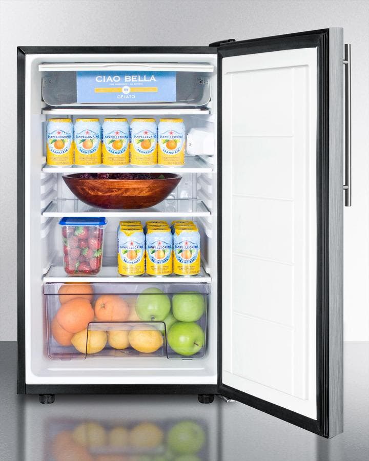 Summit CM421BLSSHVADA Stainless Steel Door with Vertical Thin Handle