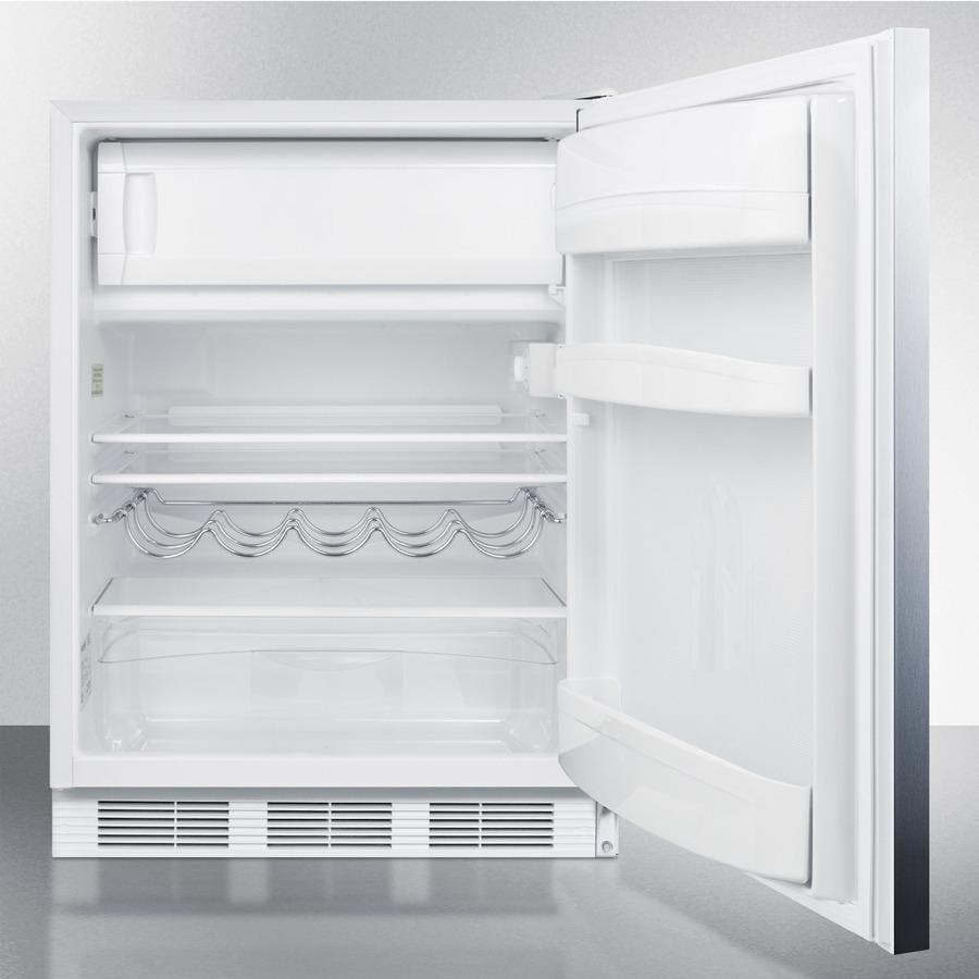 Summit CT661BISSHH Stainless Steel/White, Horizontal Handle