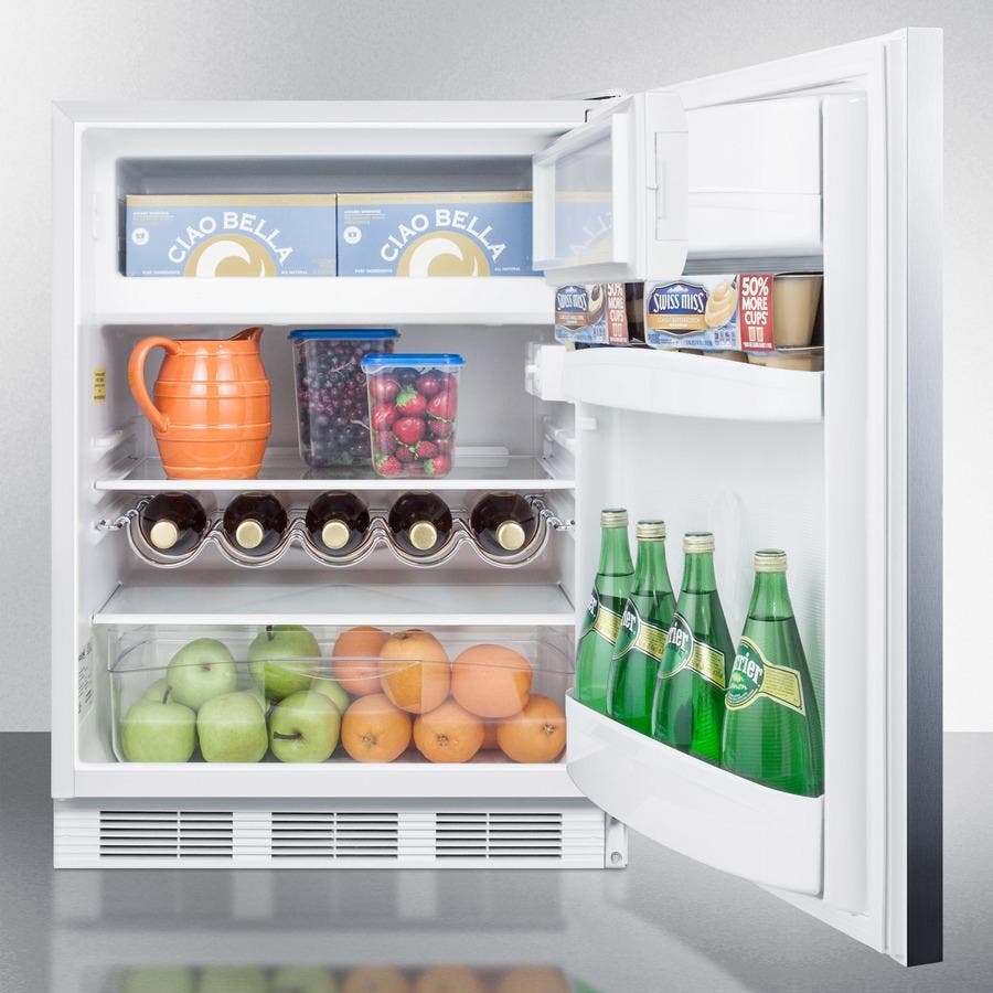 Summit CT661BISSHHADA Stainless Steel/White, Horizontal Handle, ADA Comp...