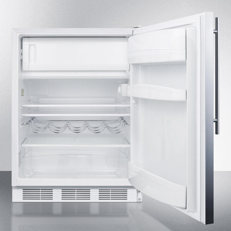 Summit CT661BISSHV Stainless Steel/White, Pro Handle