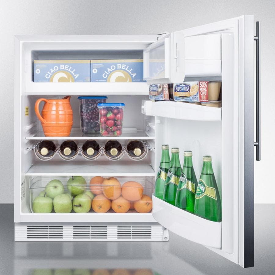 Summit CT661BISSHV Stainless Steel/White, Pro Handle