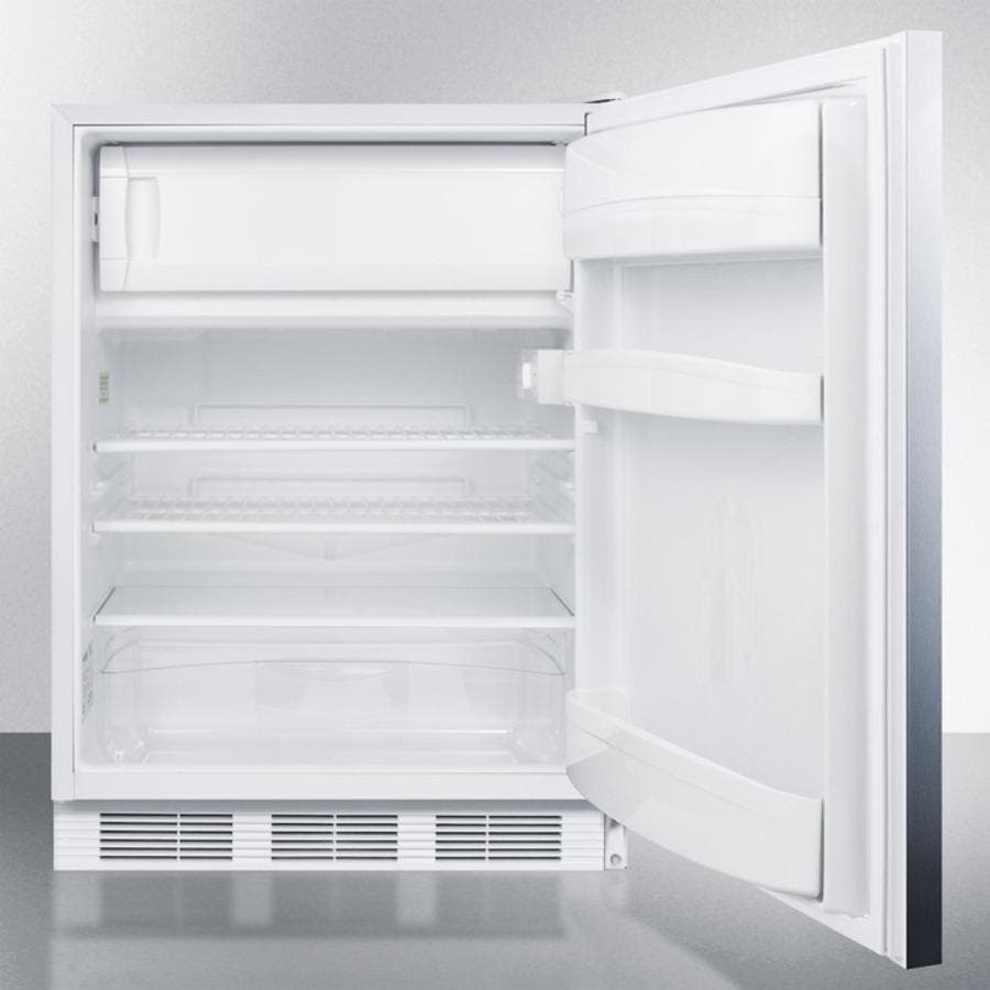 Summit CT661SSHH Stainless Steel/White, Horizontal Handle