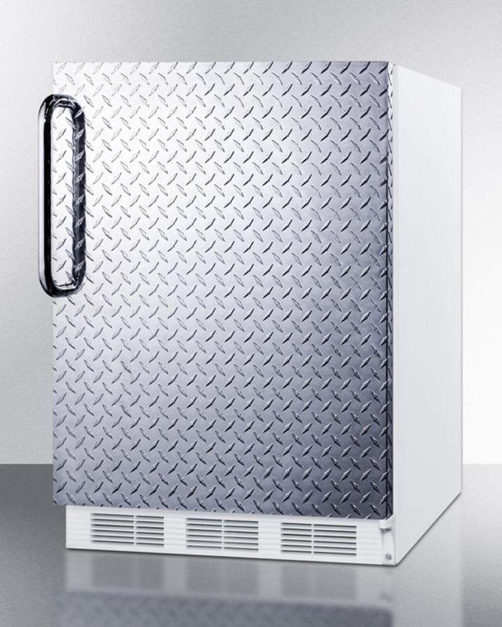 Summit FF61BIDPLADA Diamond Plate/White, Towel Bar Handle, ADA Complia...