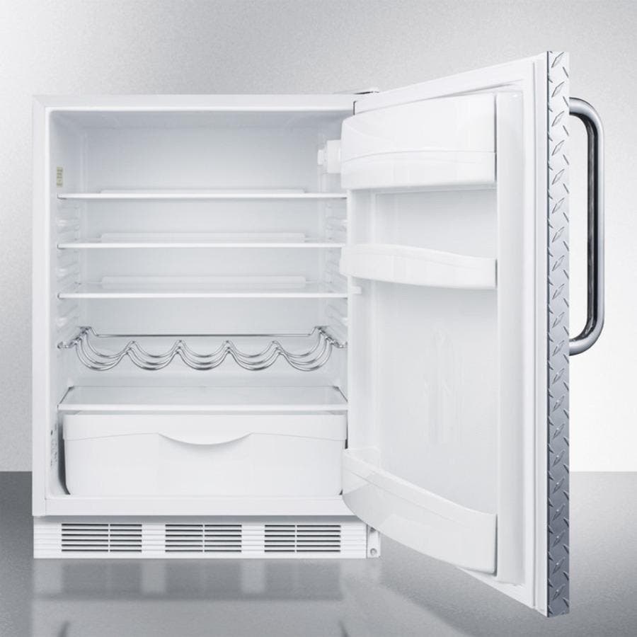 Summit FF61BIDPLADA Diamond Plate/White, Towel Bar Handle, ADA Complia...